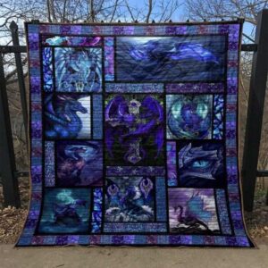 Fantasy Of Dragons Quilt Blanket No96  Quilt